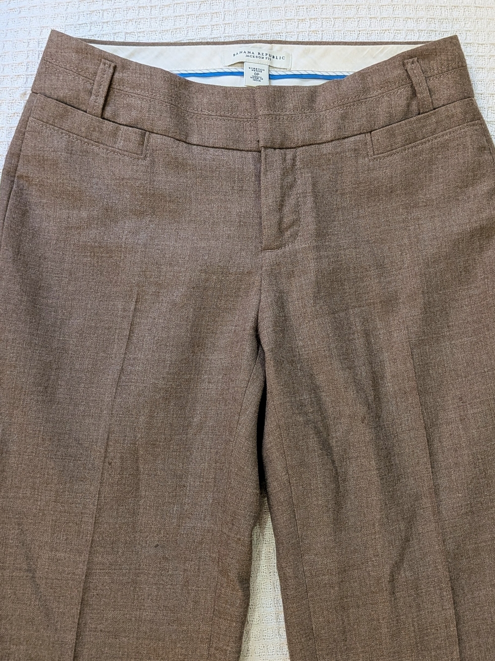 Y2K Vintage Brown Wool-Blend Dress Pants, Size 0P
